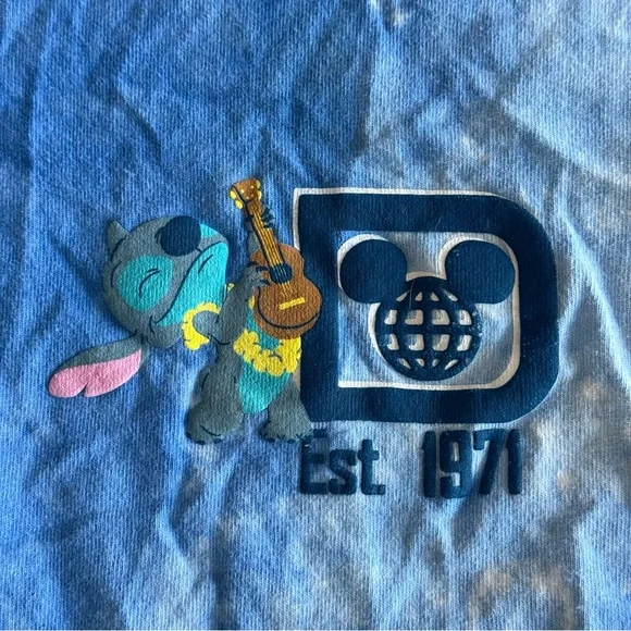 Walt Disney World Stitch Tie Dye Spirit Jersey Size Large Pullover Sweatshirt - Picture 4 of 16